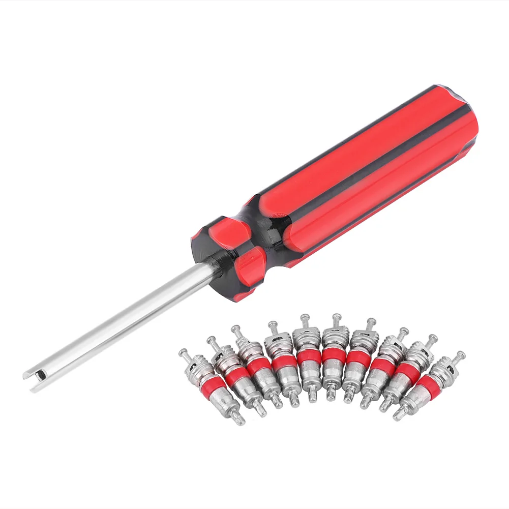 

11PCS Motorcycle Wheel Valve Stems Wheel Valve Stems Motorcycle Tire Valve Stems Includes Removal Tool and Repair Kit