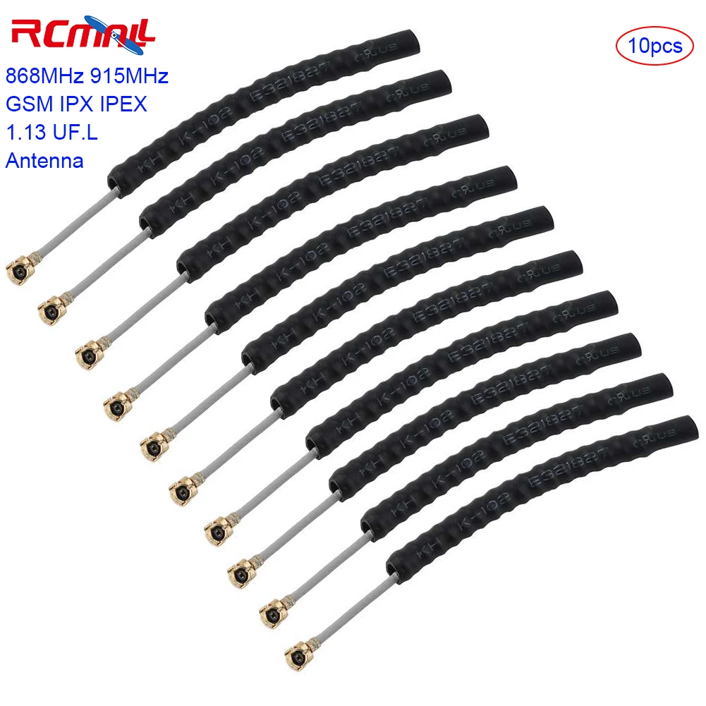 

RCmall 10pcs 868MHz 915MHz GSM IPX IPEX 1.13 UF.L Antenna Built-in 2DBi 8CM for LORA LORA32U4II