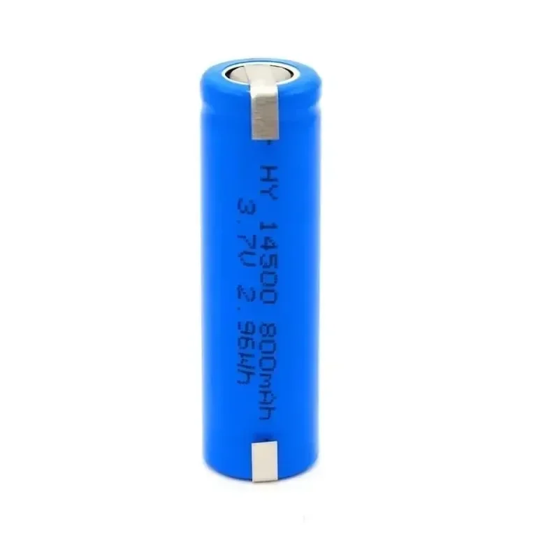 3.7V 800mah 14500 Lithium Ion Battery Rechargeable Batteries Solderable DIY Nickel Sheet for Flashlight LED Flashlight RC Toys