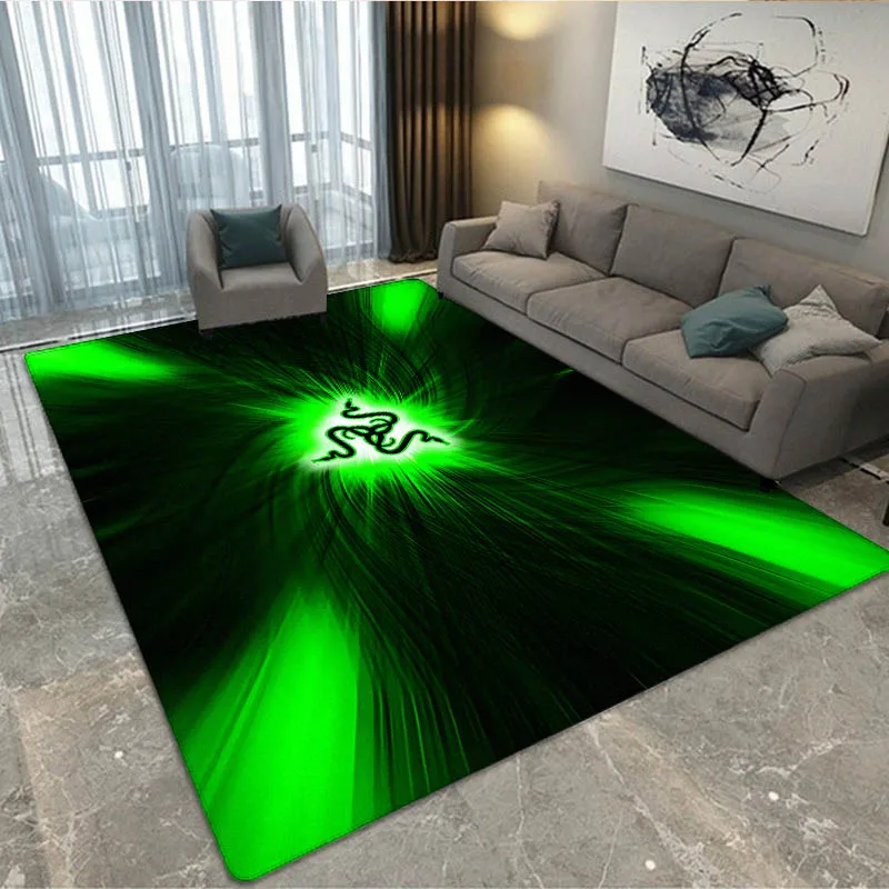 Game razer logo printed carpet washroom floor mat carpets for living room area rug kawaii rug anime rug birthday gift