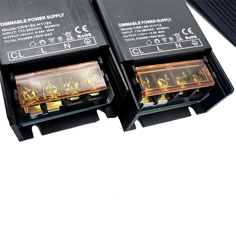 Aluminum shell AC 220V 240V Dimmable LED Driver DC12V/24V 60W-300W Triac & 0-10V Dimming 2in1 Power Supply Lighting Transformer