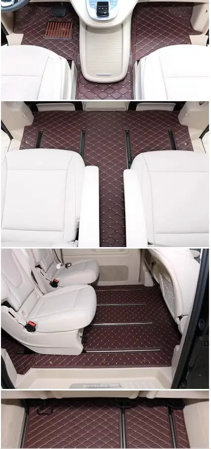 

Custom full set car floor mats for Right hand drive Mercedes Benz V Class W447 2026-2014 7 8 seats durable waterproof carpets