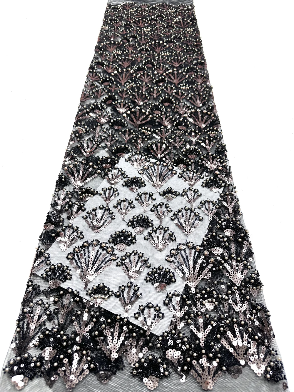 

Элитная кружевная ткань с пайетками 2026: высококачественная французская африканская сетчатая ткань с бисером, нигерийская вышитая ткань для пошива платьев