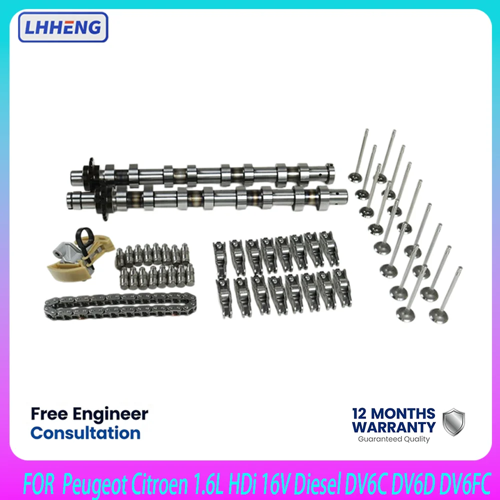 DV6 series Camshaft Kit 0801.AH 11347805969 For Peugeot Citroen DV6 1.6L HDi 16V Diesel Engine Repair Overhaul Set 2009‑2020