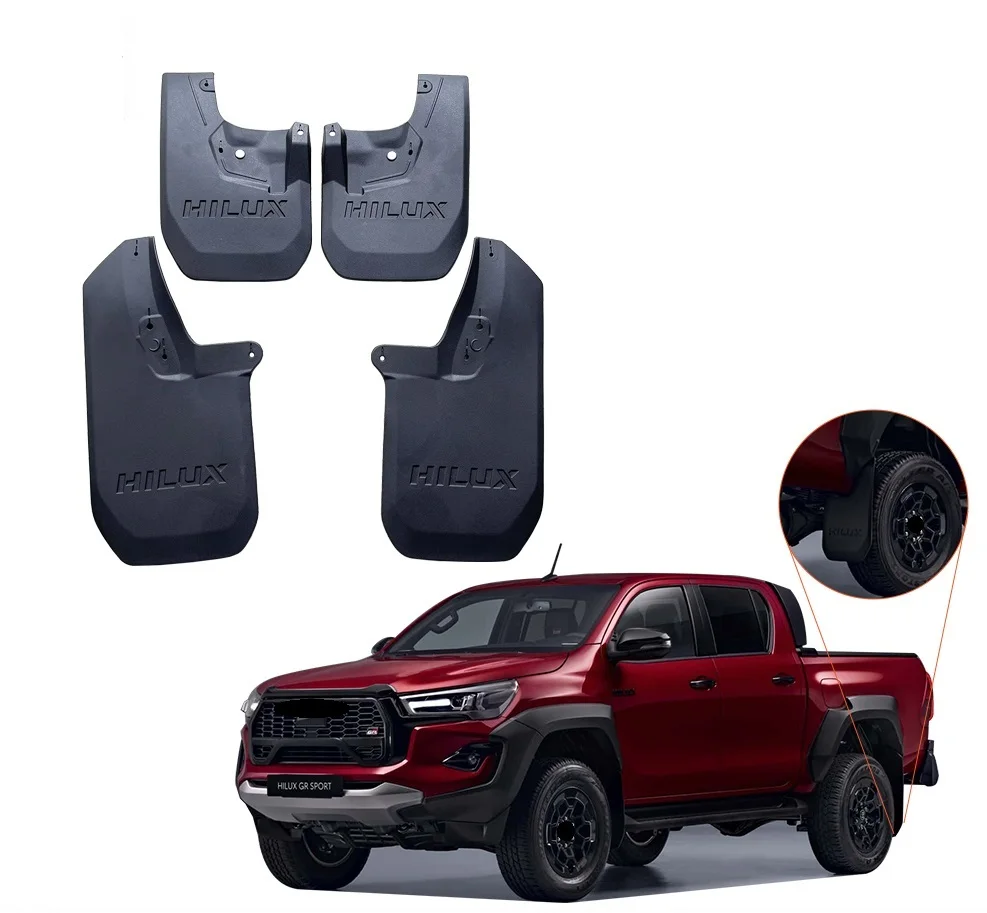 

CAR PICKUP MUDGUARD MUD GUARD FLAPS BODY KIT OEM FENDER 2024 2025 HILUX GR SPORT FLARER MUDGUARD SPLASH