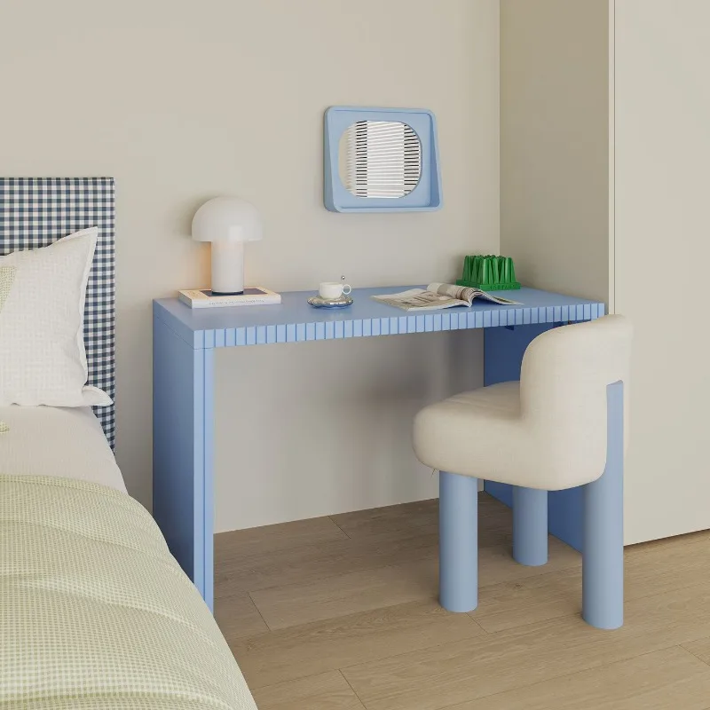 Bedside table dopamine style dresser, small apartment cute cream LivingPlus table bedroom girly style makeup