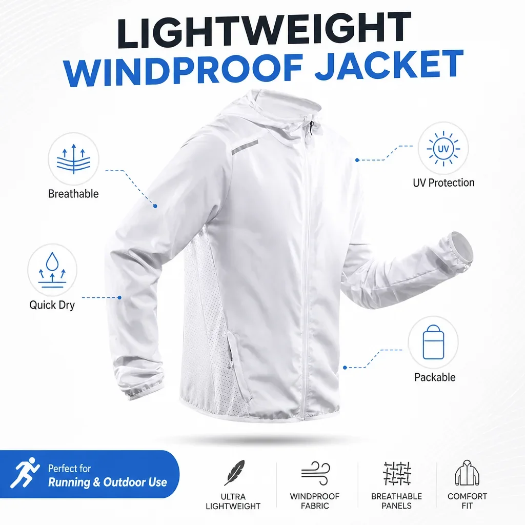 New Running Jacket Autumn Reflective Gym Hooded Men Coat Jogging Gradient Color Sportswear Breathable Male Jackets Women
