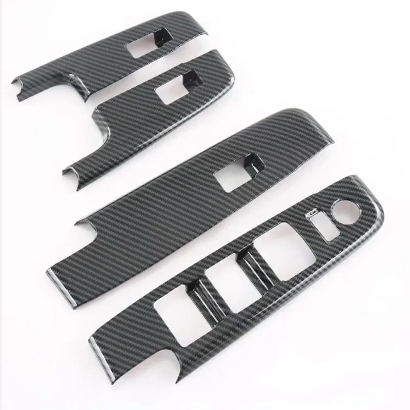 

Car Accessories 2021 Carbon Fibre For Isuzu D-MAX Dmax D Max Chrome Window Rises Cover Glass Switch Trim