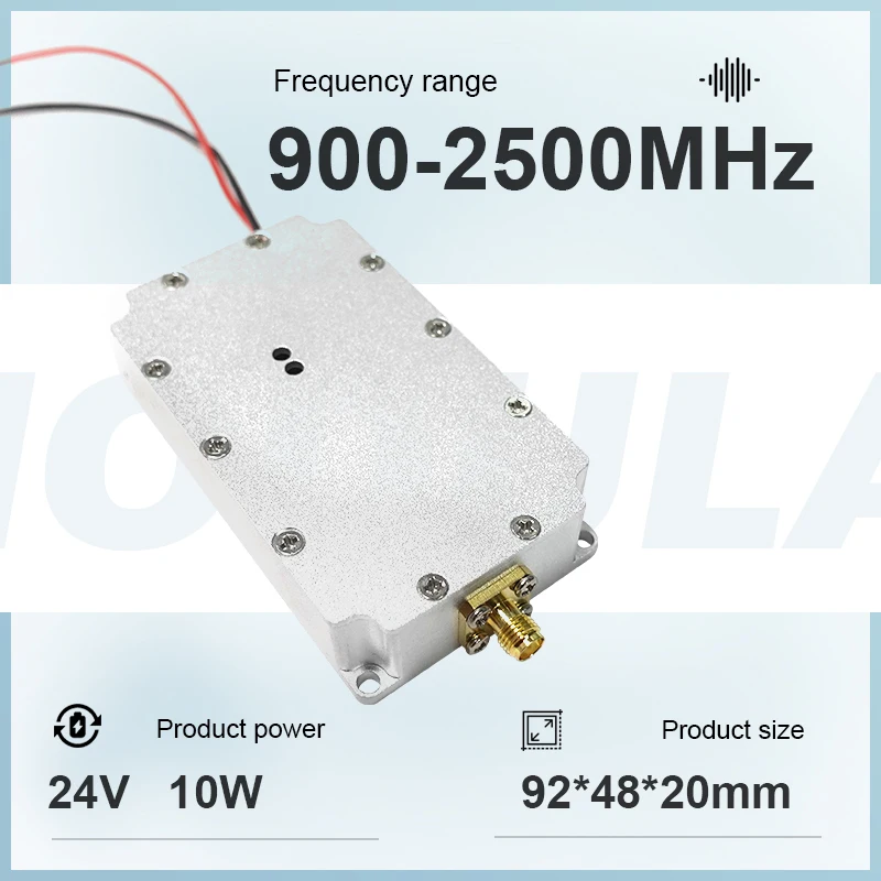 Modulo 10W RF modulo Anti Drone 900-2500MHZ modulo di Jamming Anti-Drone FPV UAV interferenza per la difesa degli aerei senza equipaggio