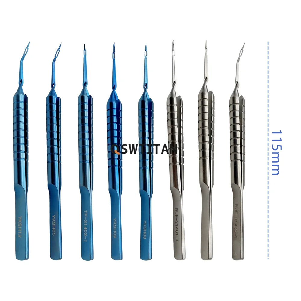 QSWTITTAN Eyelid Tweezers Akahoshi Phaco Prechopper Ophthalmic Eye Instrument round handle