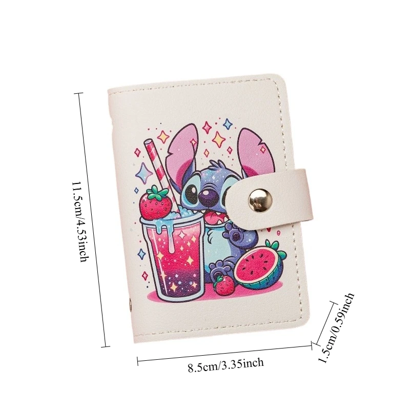 Держатель для карт Disney Stitch для удостоверений личности и банковских карт, многофункциональный мультяшный дизайн для женщин, девочек и детей, ежедневное использование, путешествия, школа