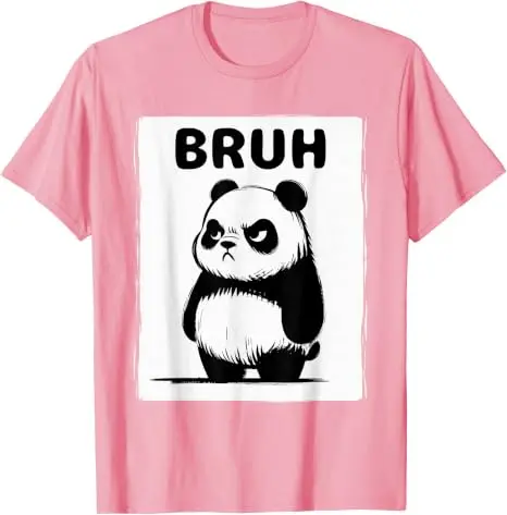 Cool Bruh Panda Men Women Boys Funny Panda T Shirt Y2k Lovely Animal Print Graphic Apparel Soft Cotton Short Sleeve Tee Shirts