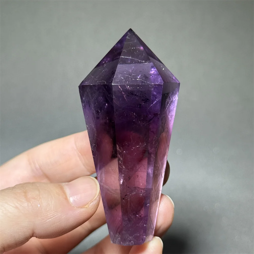 Amethyst Scepter Natural Mineral Quartz Gem Aura Spiritual Meditation Treatment Energy Home Garden Feng Shui Decoration
