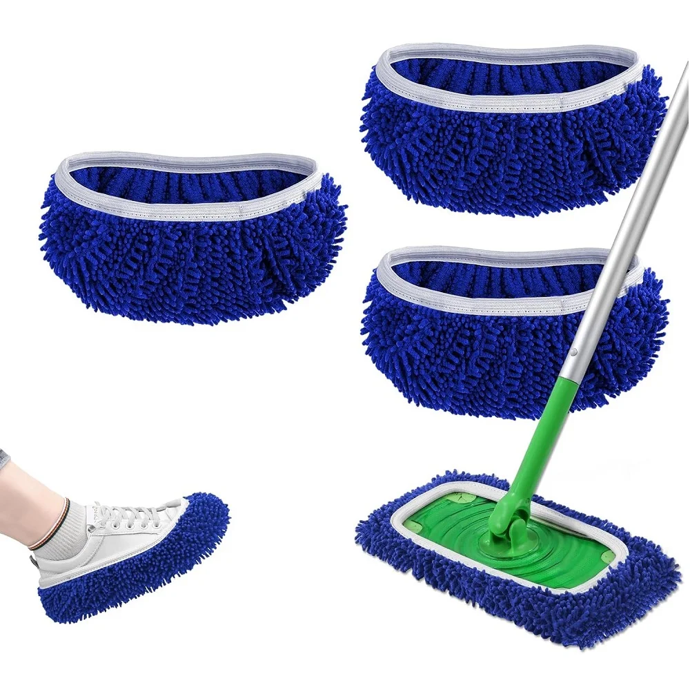 

Набор из 3 многоразовых насадок из микрофибры для швабры Swiffer Sweeper: сухие и влажные салфетки для мытья полов, моющиеся сменные насадки для уборки.