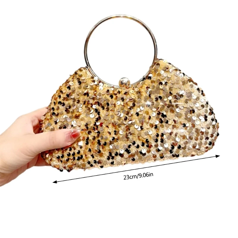 Sparkling Sequined Party Evening Handbag Shoulder Purse Crossbody Bag for Women 066F