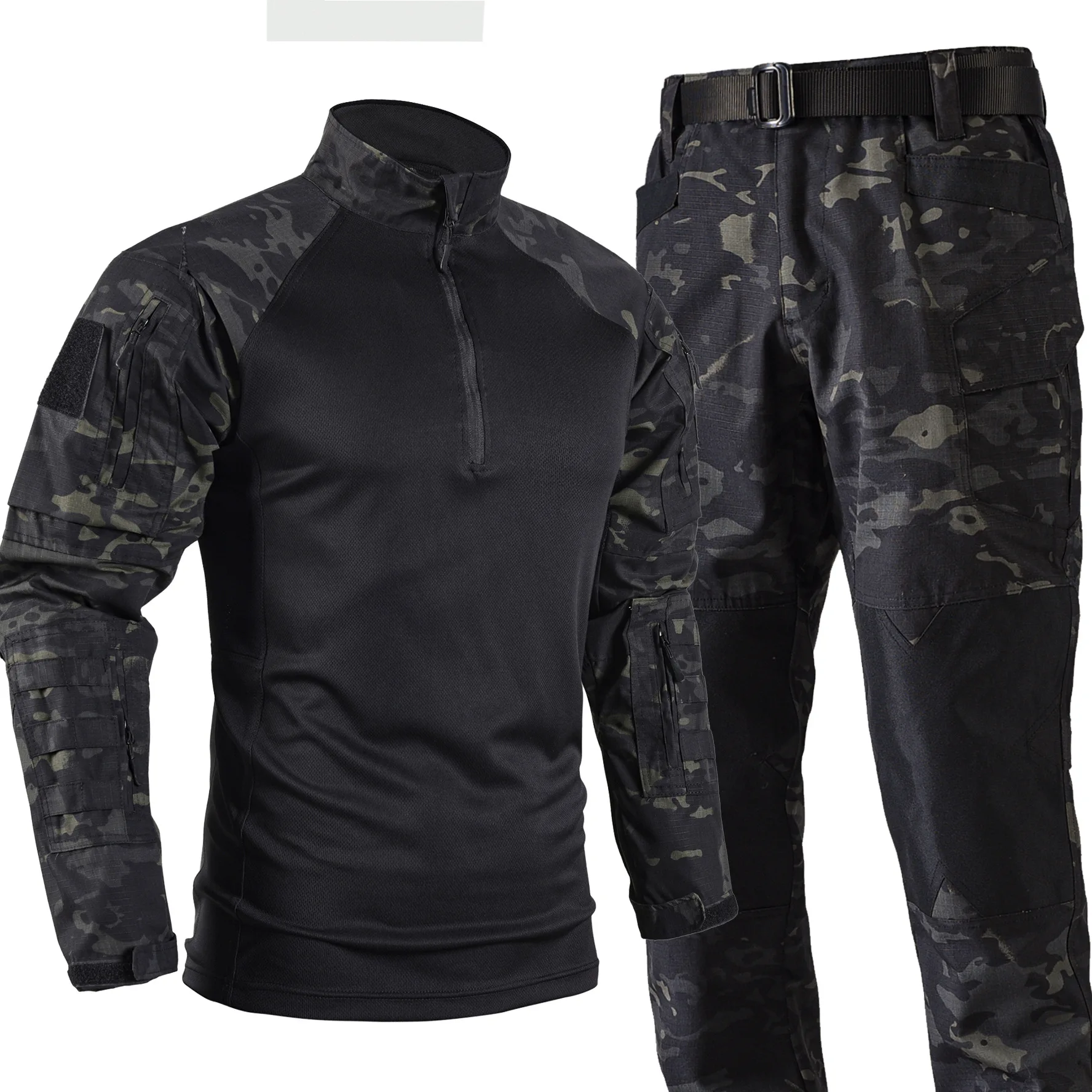 Mens New Frog Suit Set Long Sleeve Combat Camouflage Tactical Military Outdoor Hunting Gear
