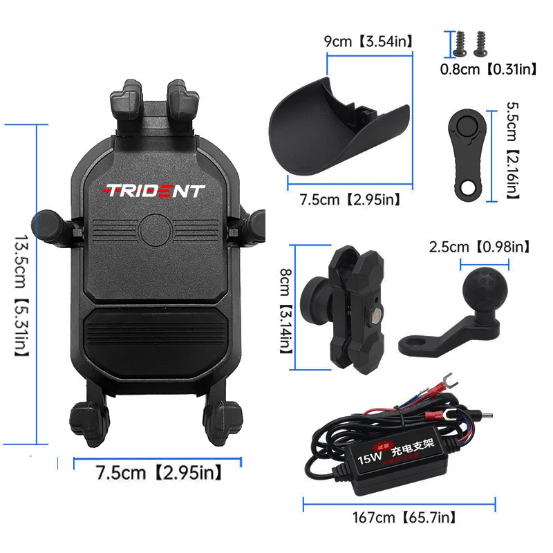 For Triumph Explorer Tiger Adventure Trident Motorcycle GPS Phone Holder Mount Navigation Support Bracket Clip