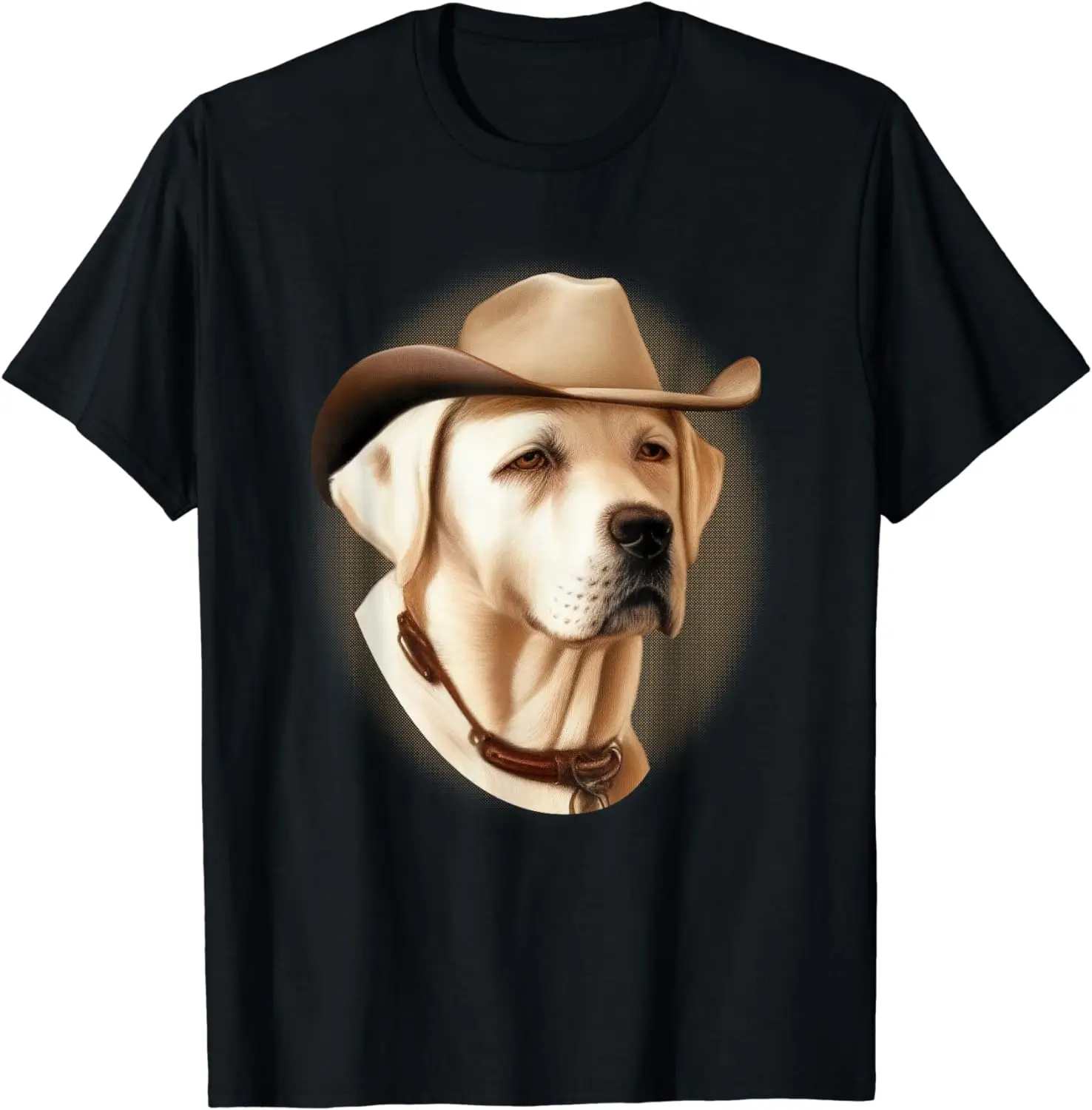 White Labrador Retriever Dog Funny Sherif Cowboy White Lab T-Shirt