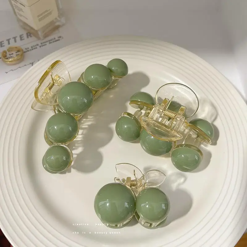 Fermaglio per capelli retrò di alta gamma con grande perla per donne, fermaglio per chignon sulla parte posteriore della testa