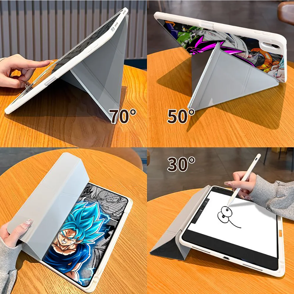 Anime Super Saiyan G-Goku Tablet Case For Samsung For Galaxy Tab A11 Plus S10+ S9+ A8 2022 S7 FE S8 S9 FE S7+ S8+ 12.4 inch S6
