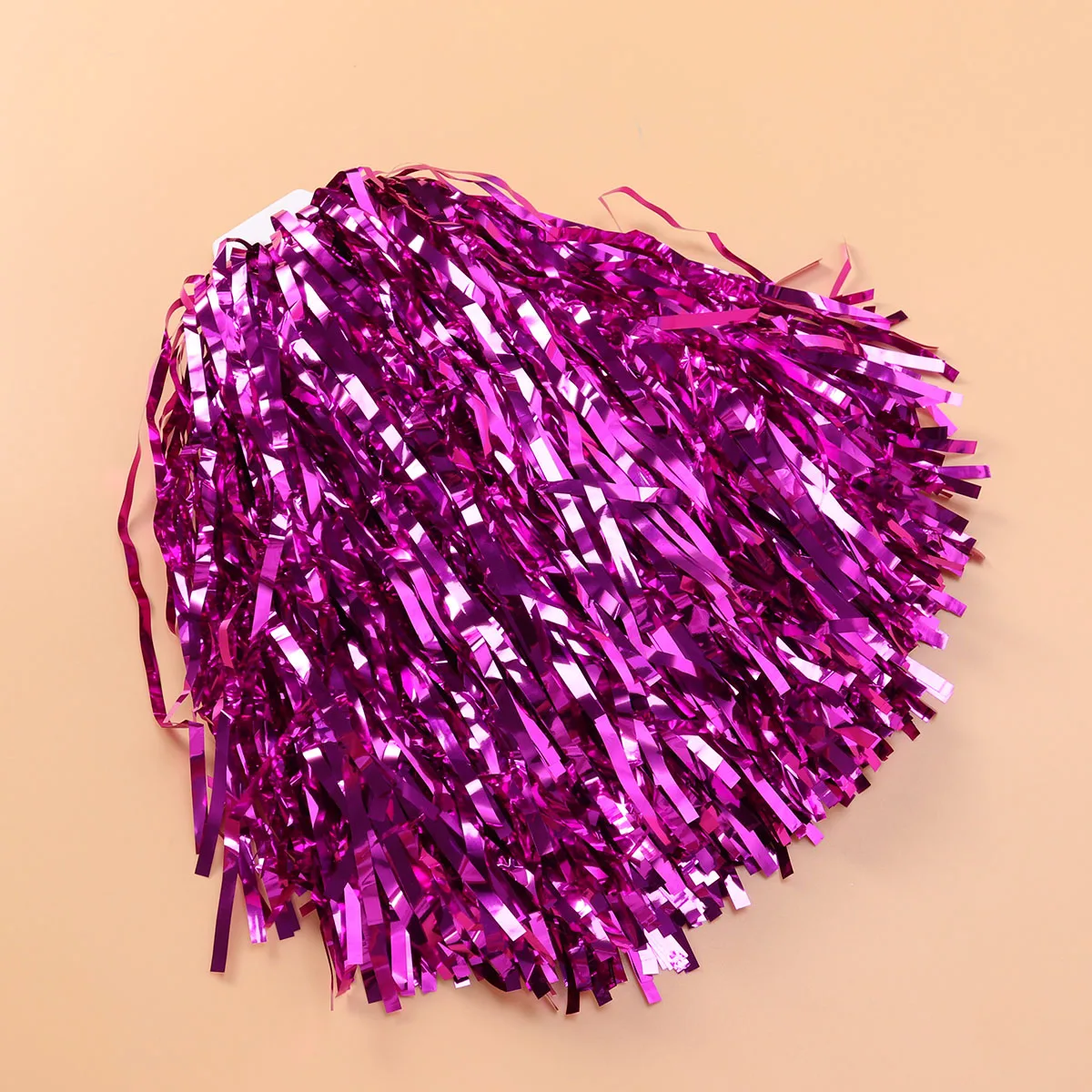 

2 Packs Cheerleader Pom Poms Plastic Ring Silver Kids College Sports Events Accessories Team Memorabilia