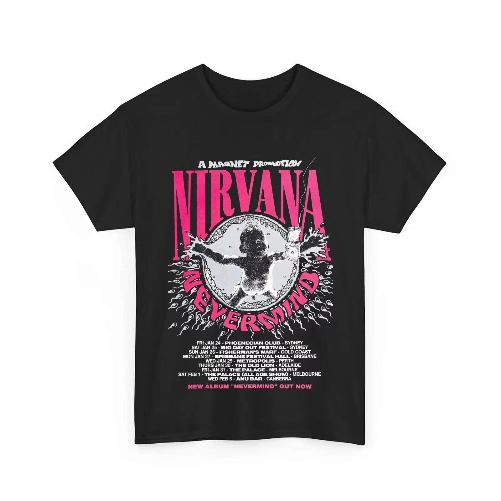 2026 Sommer Neu Rockband Nirvana in Utero Album Grafik 100% Baumwolle T-Shirt Hochwertiges Herren- und Damen-Streetwear-Shirt – Detail 8
