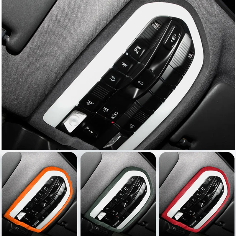 

Car Roof Reading Light Control Frame Sticker For Porsche Macan Interior Trim Styling Accessories