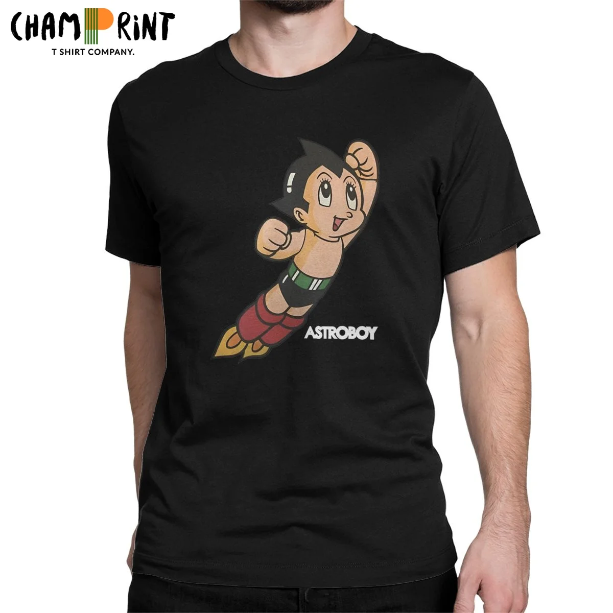 Astroboy Anime Robot Show Astro Boy Space Art T Shirts Men Cotton T-Shirts Childhood Manga Tees Short Sleeve Birthday Present