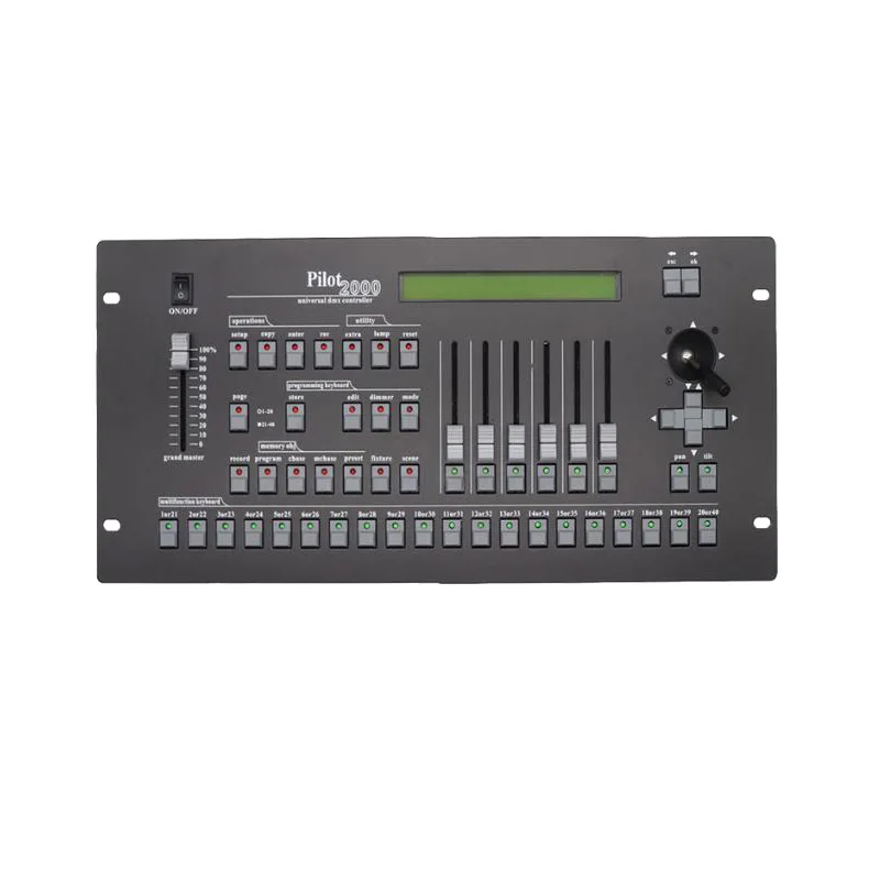 

Fast Shipping Pilot 2000 DMX Console DMX512 Controller DMX Lighting Controller for 40pcs Computer Stage Lights Moving Head Light