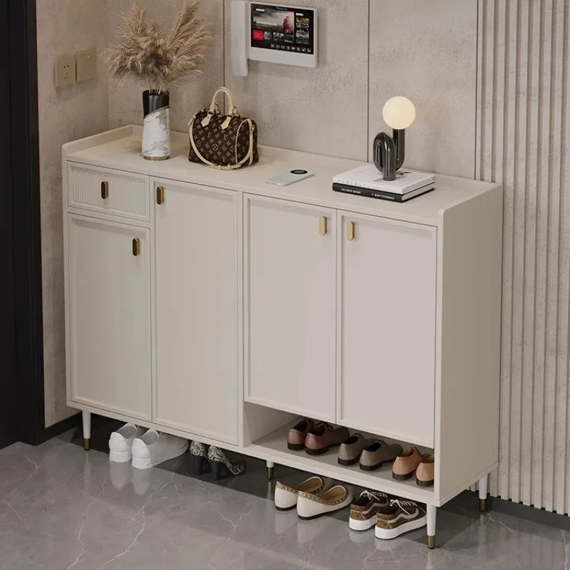 Soporte de diseño Zapatero blanco almacenamiento multifunción organizador estético barato Zapatero pasillo moderno Zapatero muebles de salón