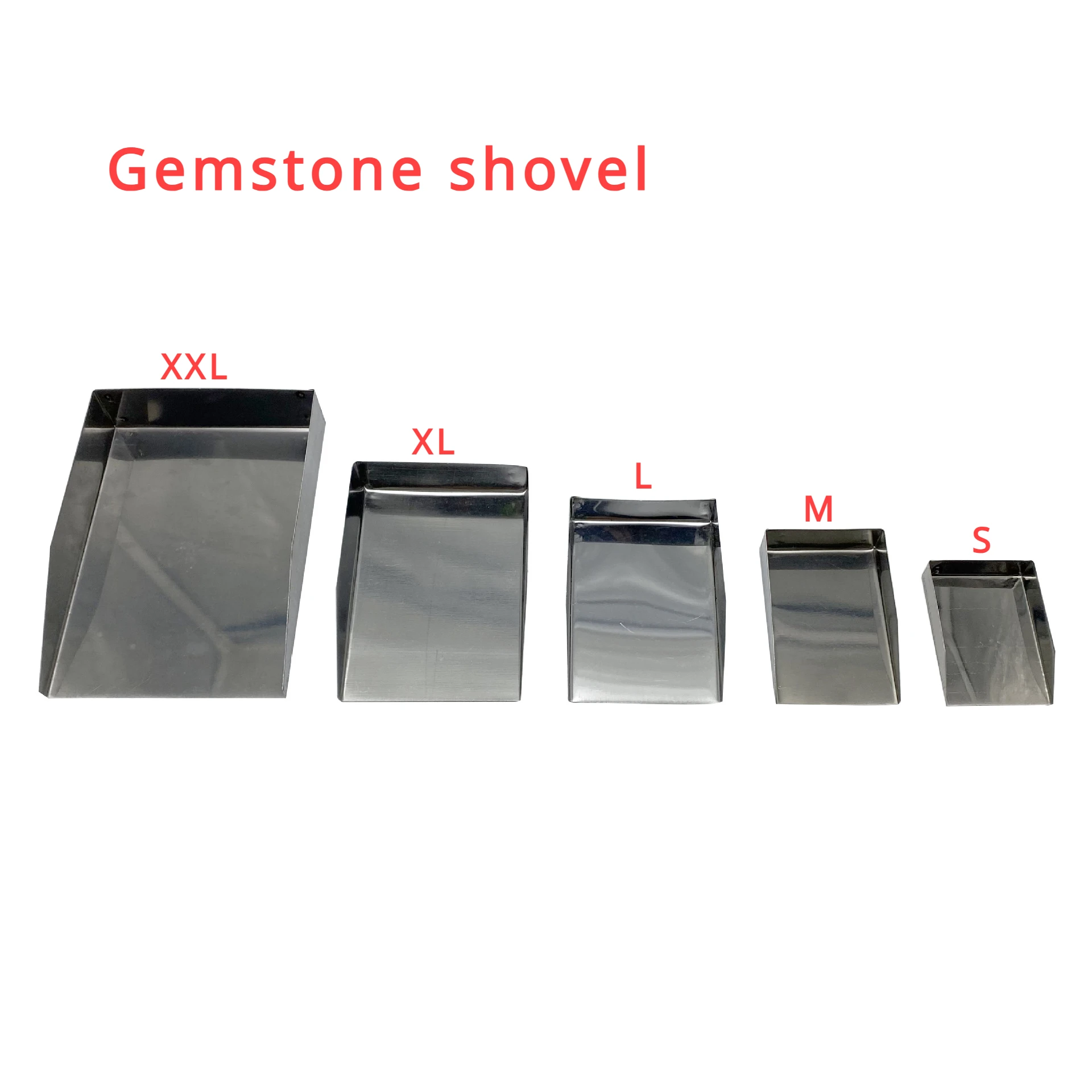 Jewelry Shovel Jewelry Scoop for Pearls Gemstones Diamond Beads Scoop Steel Otolith Shovel Tools with Plate Handle Jewelry Tools
