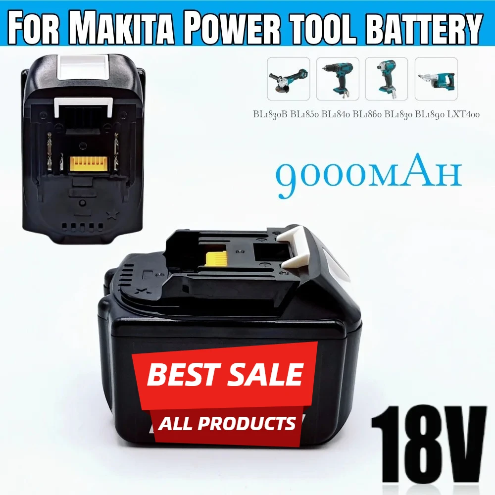 

Подходит для аккумуляторов Makita, 18V 9.0Ah, перезаряжаемые батареи BL1830, BL1840, BL1850, BL1860B, аккумулятор для электроинструментов.