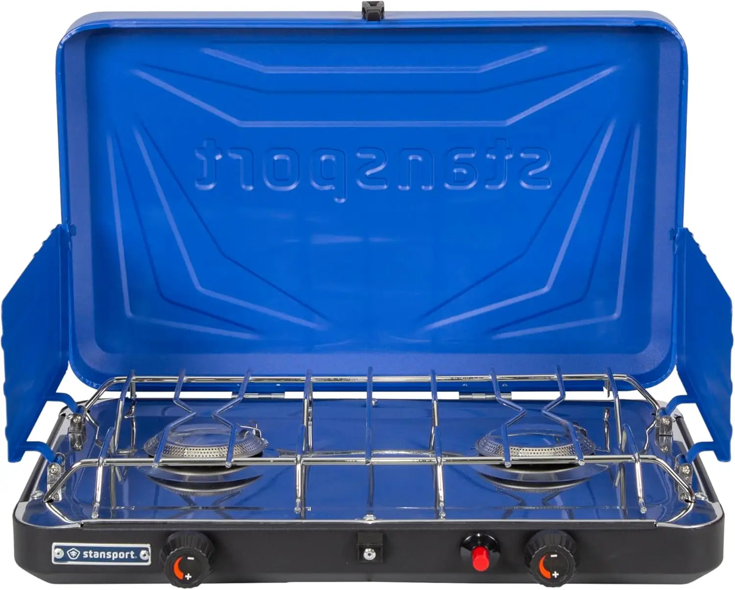 

2-Burner Propane Stove with Drip Pan & Piezo Igniter