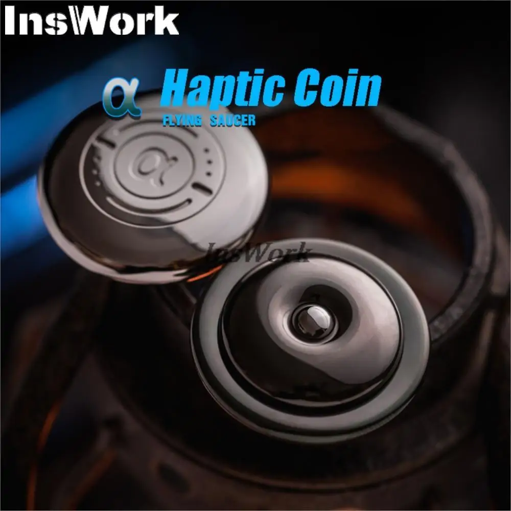 UFO hactic Coin Composite Push Slider, juguetes de descompresión de Metal, Spinner Fidget, juguetes antiestrés, Fidget magnético EDC
