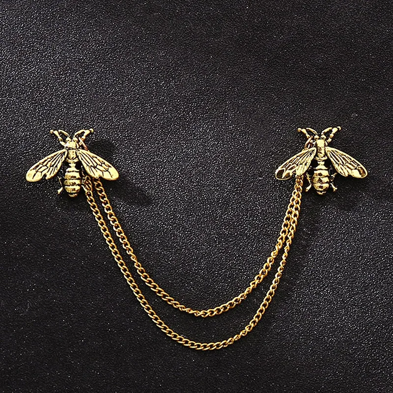 Neue Vintage Luxus Biene Brosche Pins für Männer und Frauen Quaste Revers Pin Anzug Hemd Abzeichen Zubehör Mode Schmuck Geschenke – Detail 3