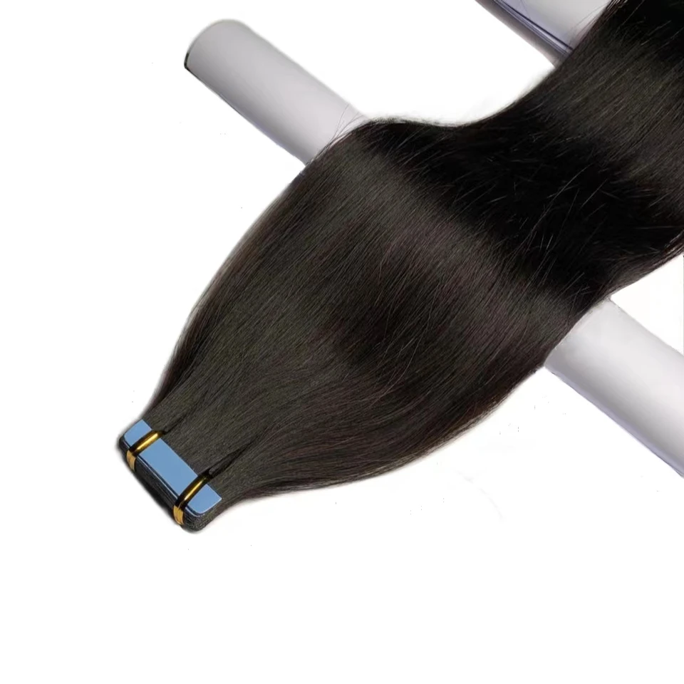 Extensiones de Cabello Humano Real Remy Brasileño Lacio con Cinta Adhesiva, Calidad de Salón para Mujer 5