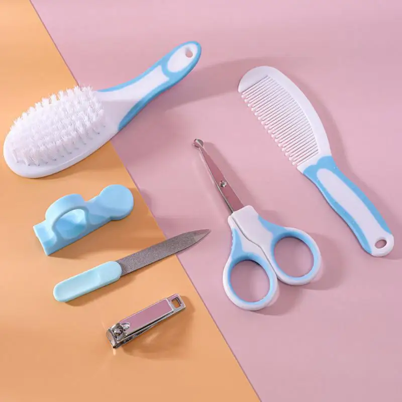 Kit de cuidado diario para el cabello de uñas de bebé recién nacido, cepillo de aseo para niños, peine y juego de manicura para el hogar