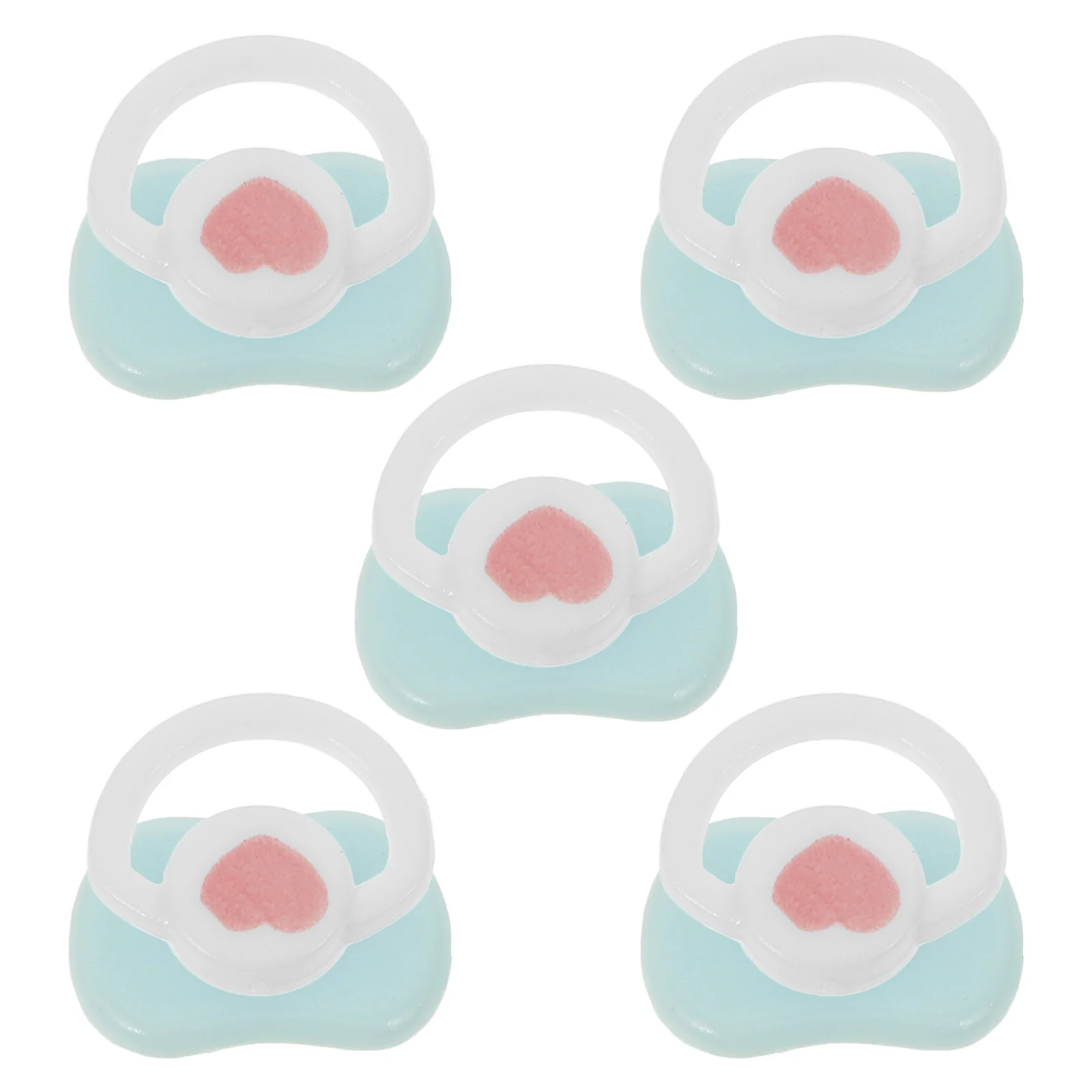 5 個ミニおしゃぶりチャーム樹脂クラフト用品電話ケースの装飾ヘアピンアクセサリー小さな装飾品家の装飾品