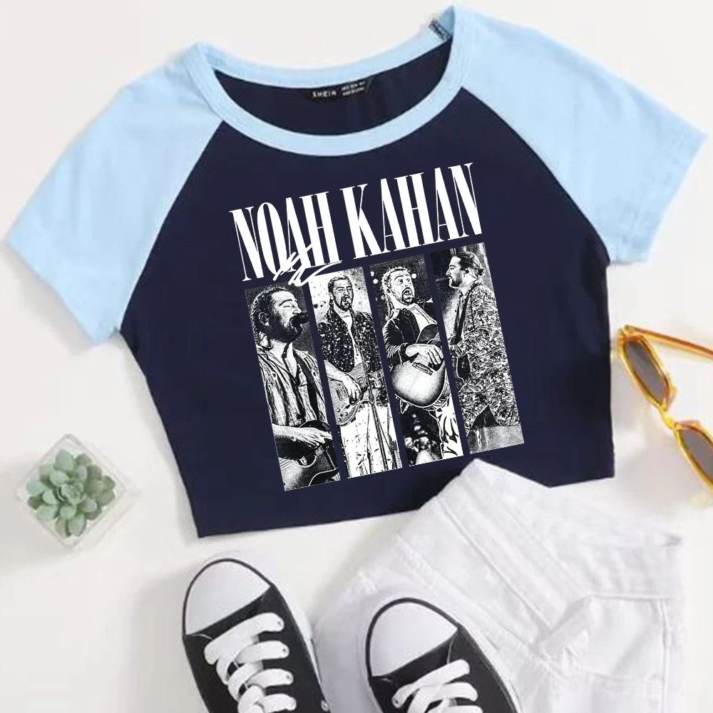 Noah Kahan Album Era Tour 2026 Crop Tops T-Shirt Girls Fashion Women O-Neck Short Sleeve T Shirt Tops