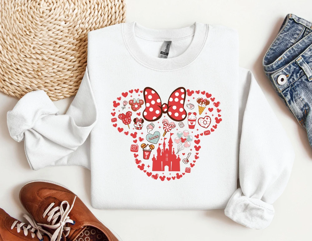 Sweatshirts pour la Saint-Valentin, Sweat-shirts en forme de coeur pour la Saint-Valentin Mickey et Minnie Sweat-shirts pour la Saint-Valentin Disneyland