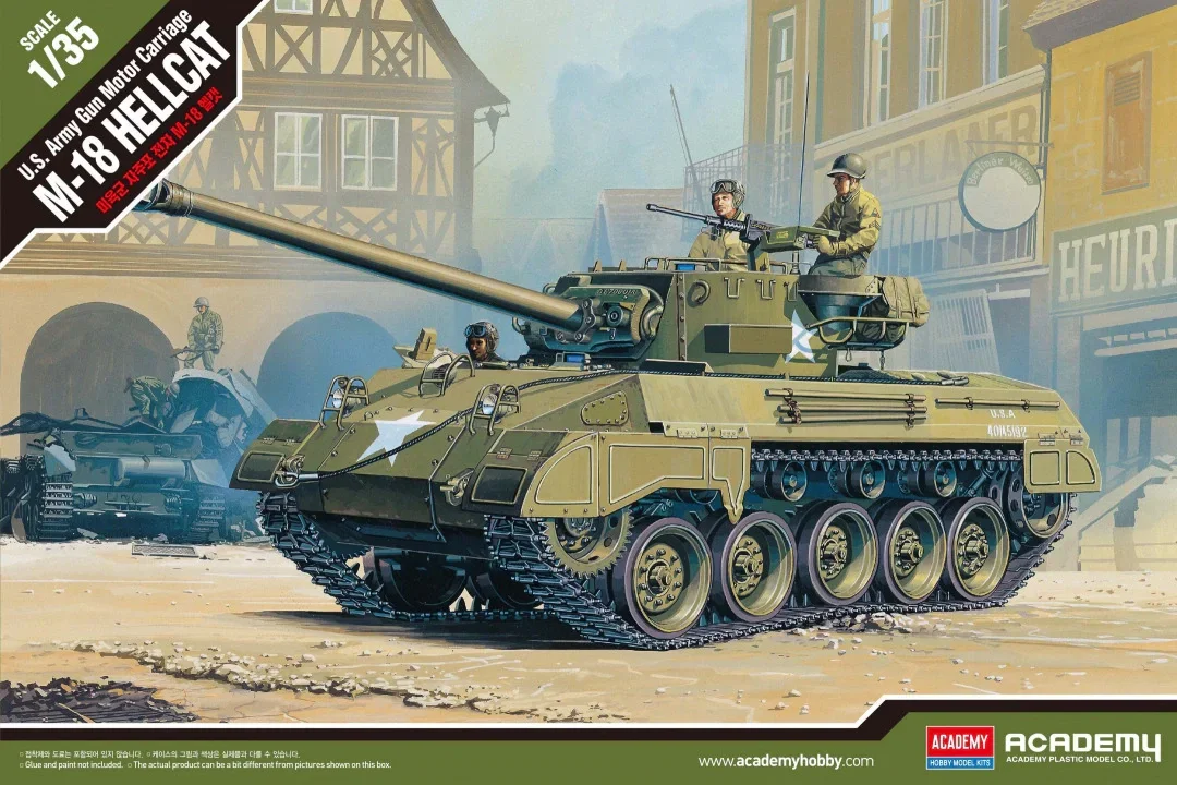 Academy Plastic Assembly Scale Model Kit 13255 American M-18 Hellcat Tank Destroyer 1/35 Model