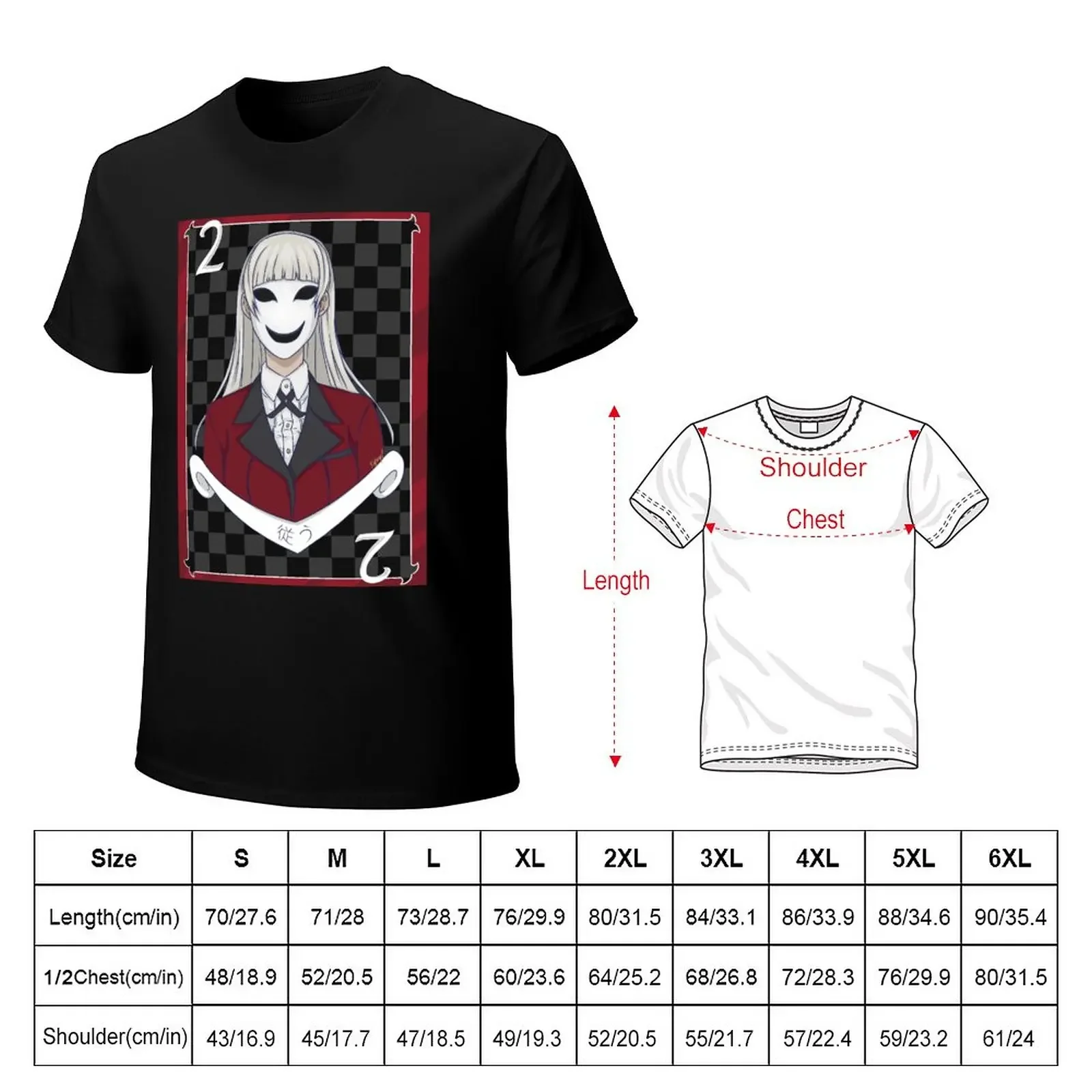 Kakegurui - VP Ririka 2 Card T-Shirt shirts graphic tees Aesthetic clothing fitted t shirts for men