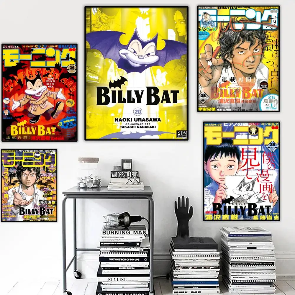 B-Billy Bat Anime Poster Stickers Mural Painting Self-Adhesive Wall Decals for Bedroom Living Room Home HD Decor Gift