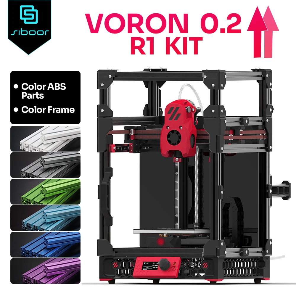 

VORON V0.2 R1 3D Printer Mini Stealthburn Desktop Klipper PI FDM DIY Corexy 0.2 3D Printer Kit with Enclosed Panels Printed Part