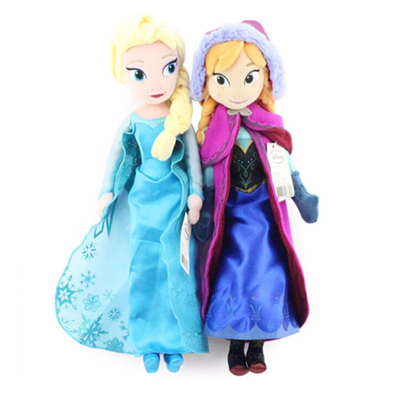 

Disney 1pcs 40cm Frozen Queen Princess Anna Elsa Plush Doll Toys Princess Anna & Elsa Doll Toy Soft Stuffed Toys for Girl Gifts