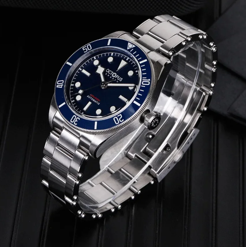 Octopus Men Automatic Watch 39mm Mechanical Wristwatch Diver 20ATM Waterproof BGW-9 Luminous Ceramic Bezel PT5000 SW200
