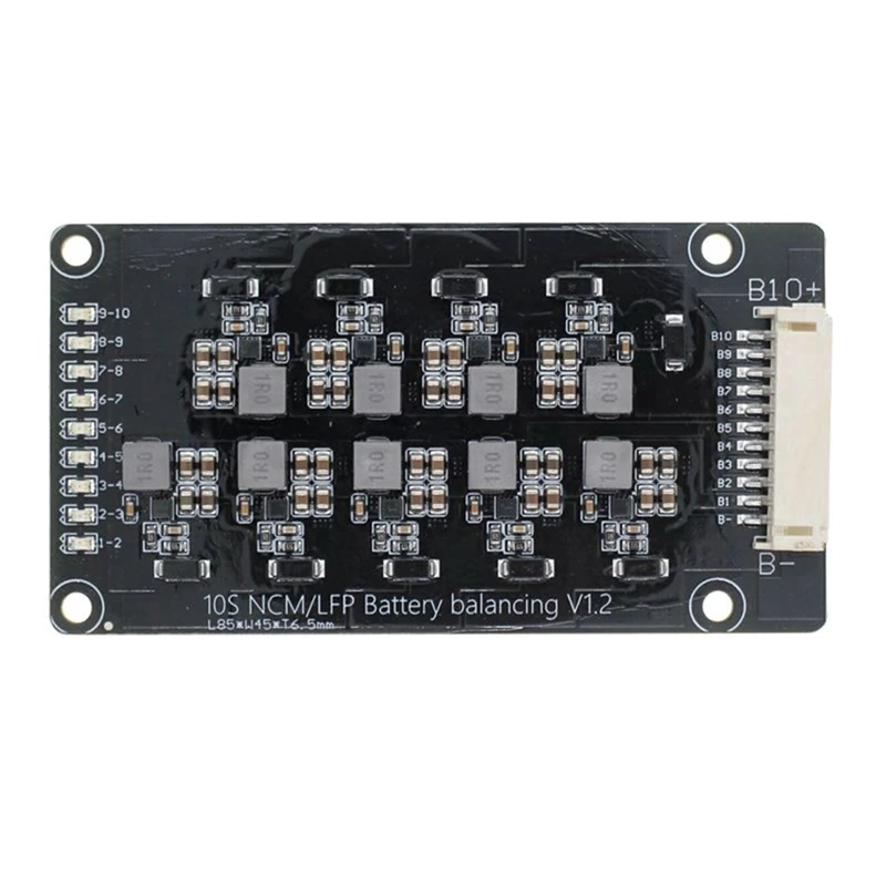 Equilibrador activo de batería de litio, placa de conversión de energía de transferencia de energía con Cable de Terminal, 1,2 a, 10S, 1 Juego