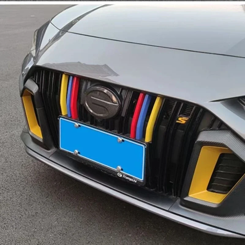 For Trumpchi GAC Empow R 2022-2024 Car Front Grille Modification Frame Trim Tri-color Decorative Bright Strip Auto Accessories