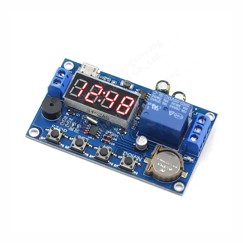 DC 5V Real time Timing Delay Timer Relay Module Switch Control Clock Synchronization Multiple mode control Wiring diagram