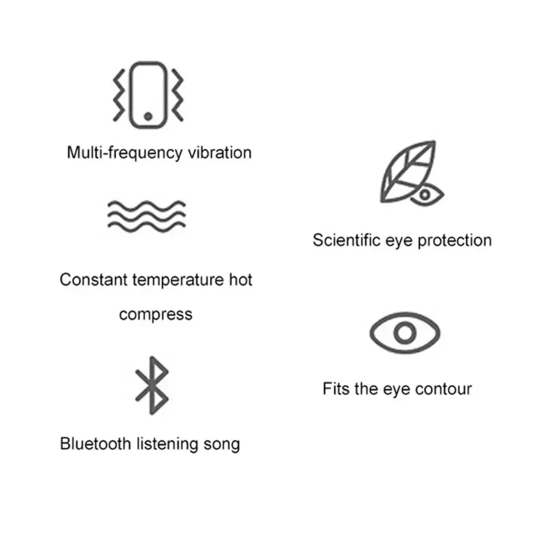 Masker Mata pintar pemijat mata, perangkat lipat pereda lelah pemanasan, perawatan mata musik Bluetooth, kompres panas